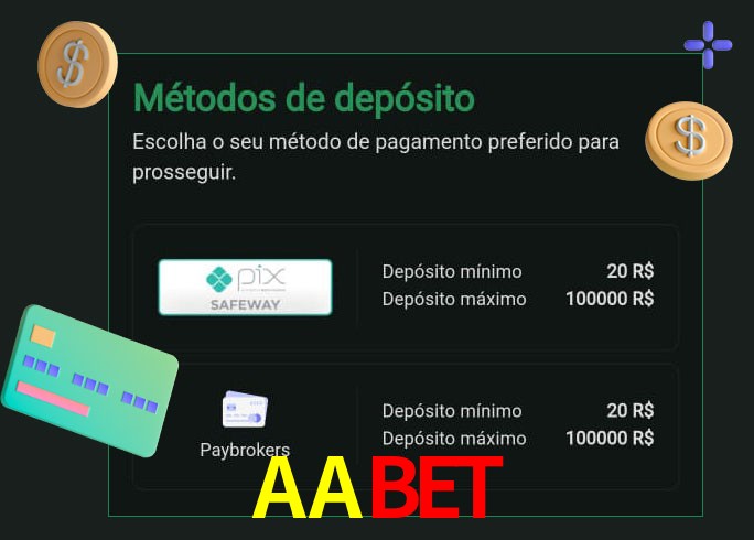 O cassino AAbet oferece uma grande variedade de métodos de pagamento